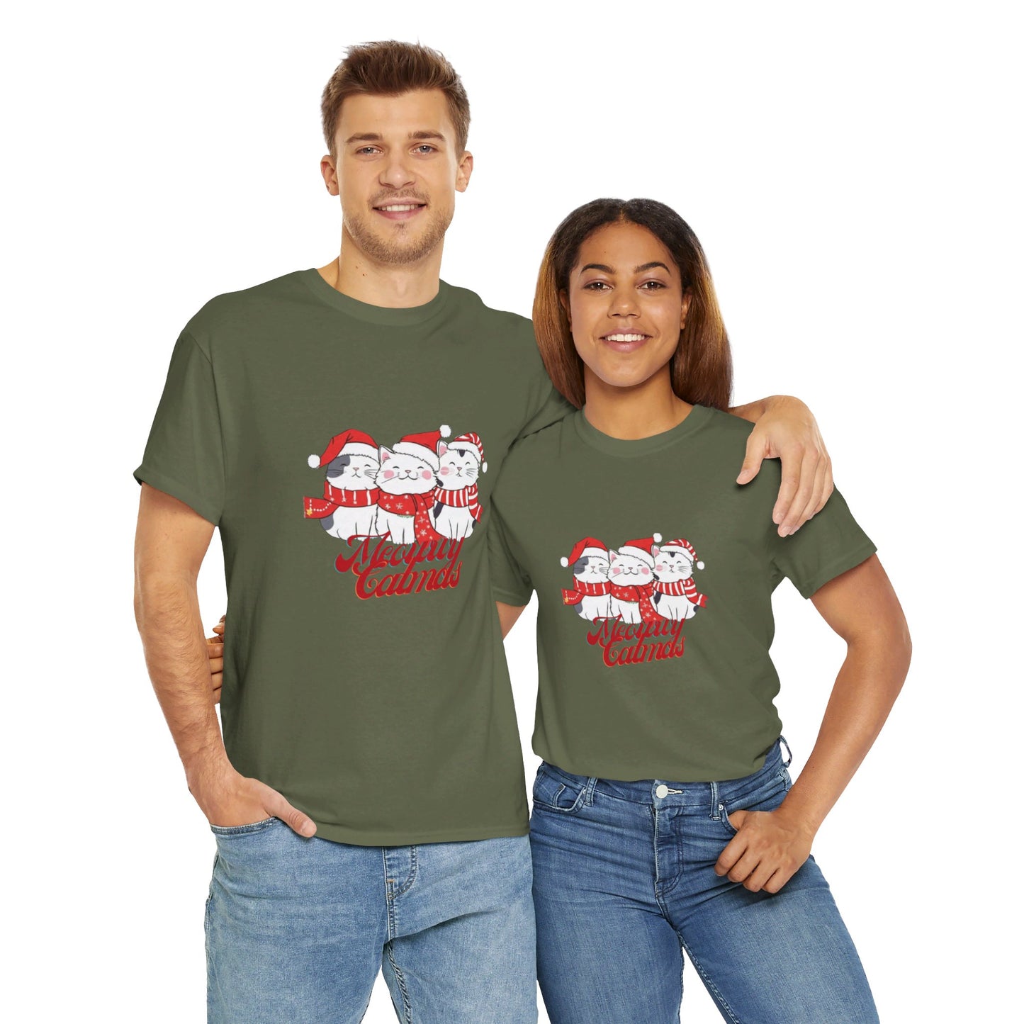 OMNI™ Meowwy Catmas Christmas Heavy Cotton Unisex T-Shirt