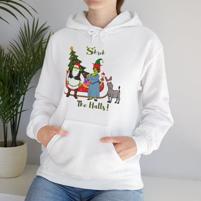 OMNI™ Shrek The Halls! (Shrek Trio: Shrek, Fiona and Donkey) Christmas Themed Unisex Hoodie