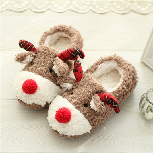 OMNI™ Plush Rudolph Bed Slippers