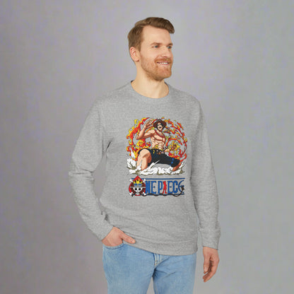OMNI™ One Piece Mera Mera No Mi Ace Adidas Unisex Fleece Crewneck Sweatshirt