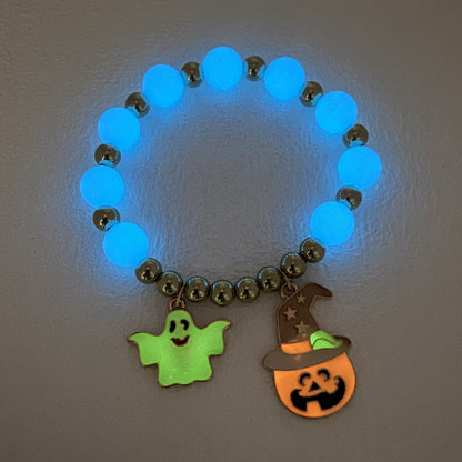 OMNI™ Halloween Pumpkin Head Beaded Luminous Bracelet