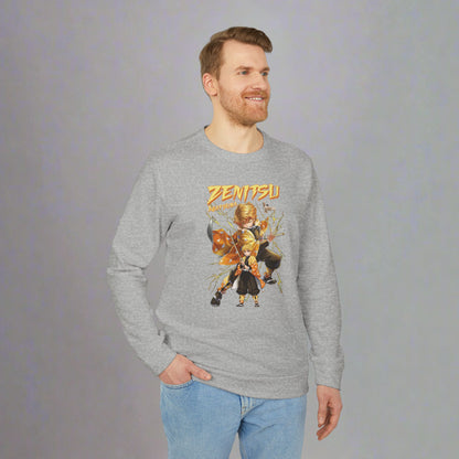OMNI™ Demon Slayer Zenitsu Agatsuma Adidas Unisex Fleece Crewneck Sweatshirt