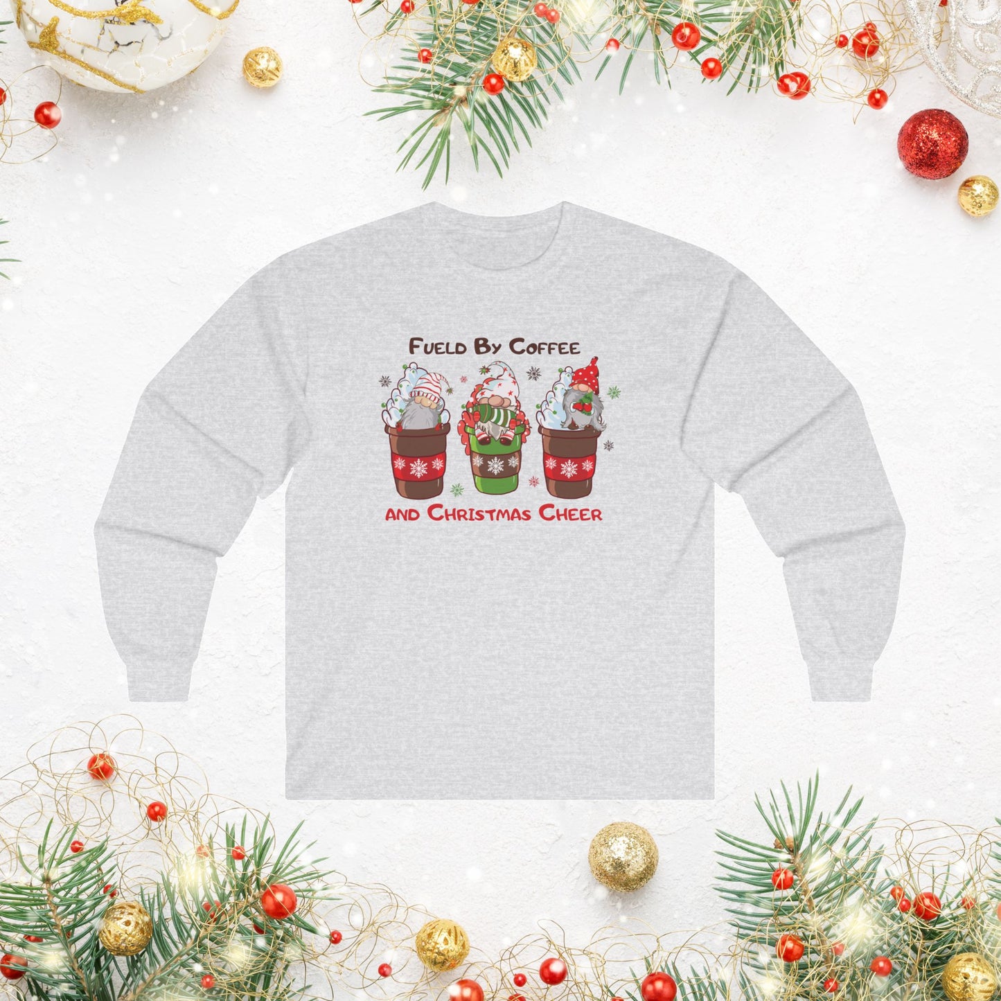 OMNI™ Fueld By Coffee And Christmas Cheer Unisex Ultra Cotton Long Sleeve T-Shirt