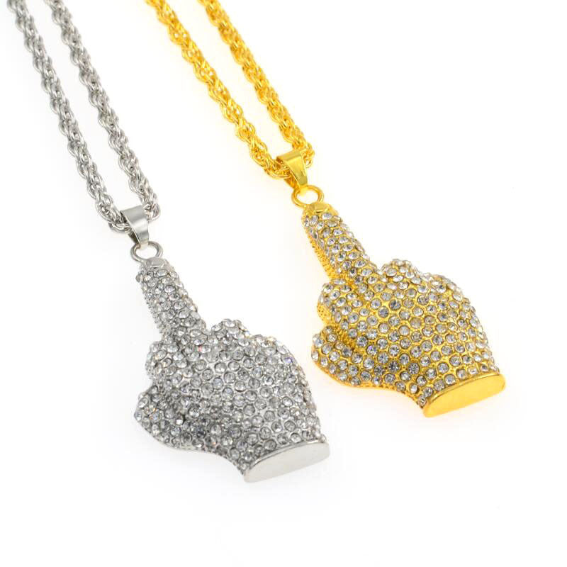 OMNI™ Middle Finger Diamond Necklace