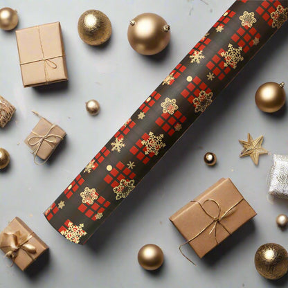 OMNI™ 2 Piece Vintage Stylish Christmas Themed Wrapping Paper