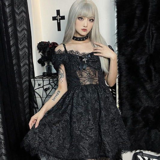 OMNI™ Dark Halloween Gothic Short Dress