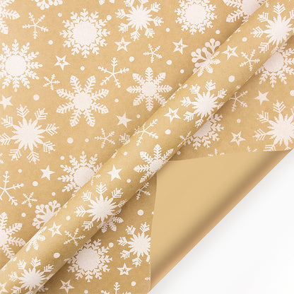 OMNI™ Old Gold and White Christmas Gift Wrapping Paper