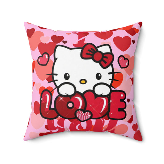 OMNI™ Hello Kitty Valentine's Day Spun Polyester Square Pillow