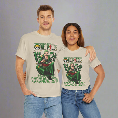 OMNI™ One Piece Pirate Hunter Roronoa Zoro Unisex Heavy Cotton T-Shirt