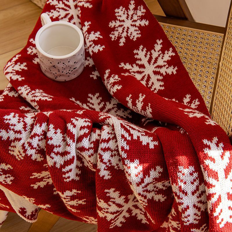 OMNI™ Red and White Christmas Themed Blanket