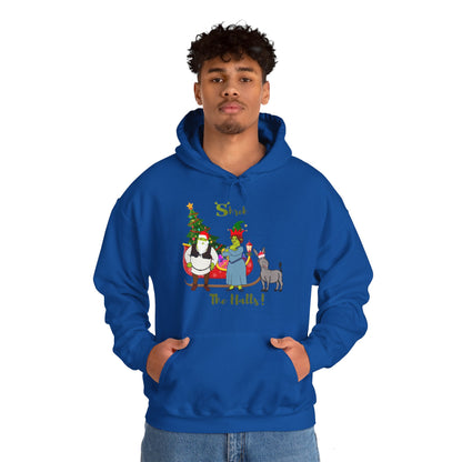 OMNI™ Shrek The Halls! (Shrek Trio: Shrek, Fiona and Donkey) Christmas Themed Unisex Hoodie