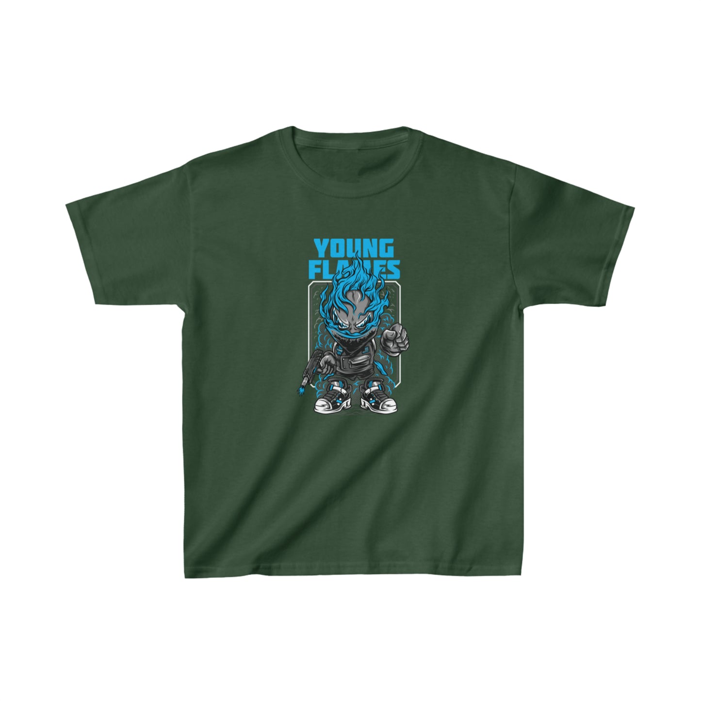 OMNI™ Young Flames Kids Heavy Cotton T-Shirt