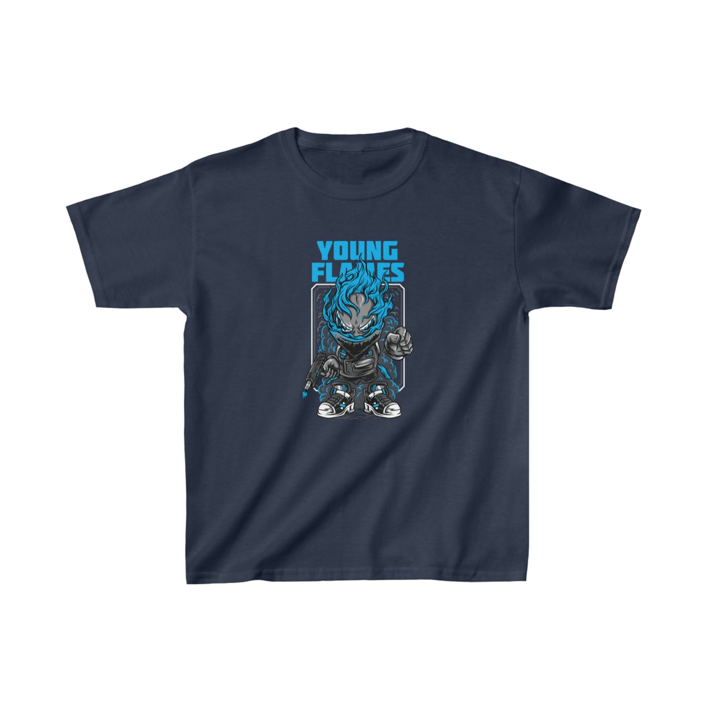 OMNI™ Young Flames Kids Heavy Cotton T-Shirt