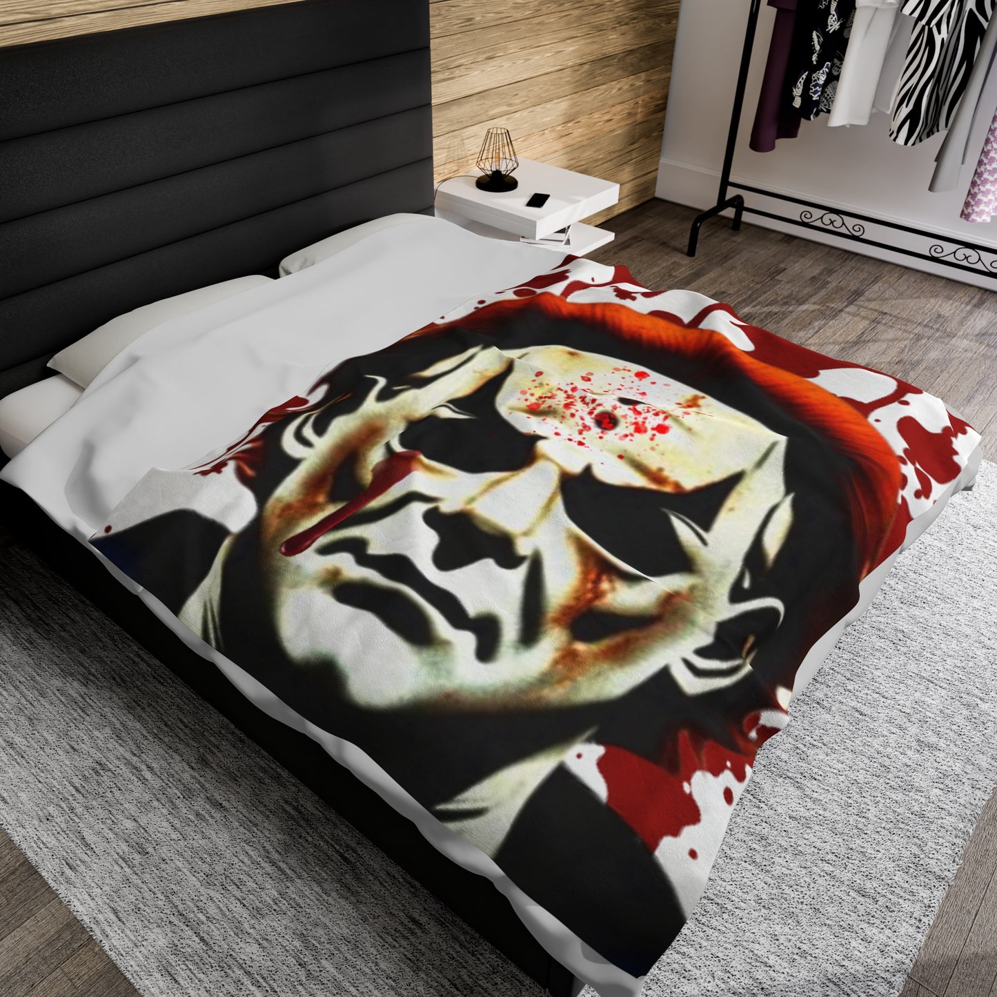 OMNI™ Michael Myers Design Velveteen Plush Blanket for Halloween