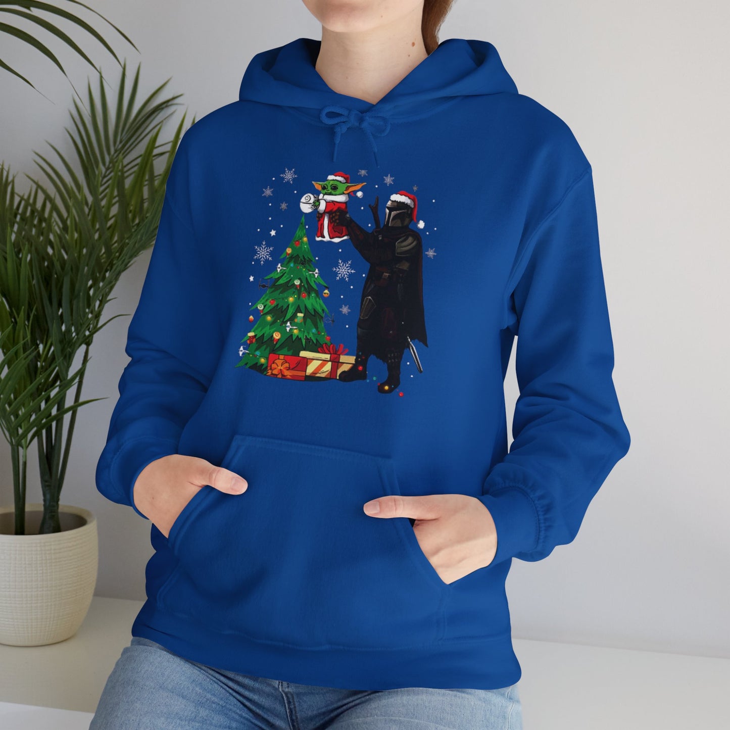 OMNI™ Star Wars Mandalorian and Baby Yoda Christmas Themed Unisex Hoodie