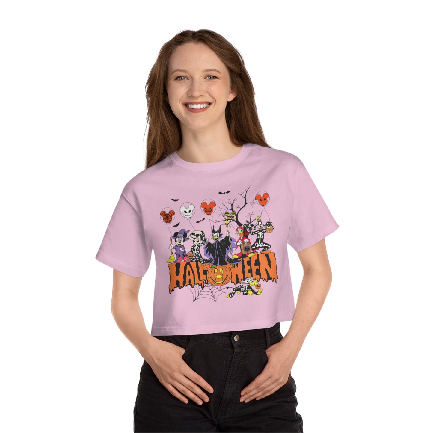 OMNI™ Classic Cartoon Halloween Champion Women's Heritage Cropped T-Shirt