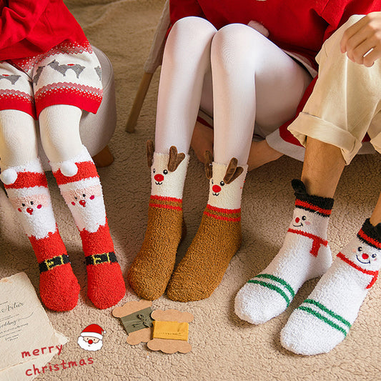 OMNI™ 3D Plush Coral Fleece Christmas Socks