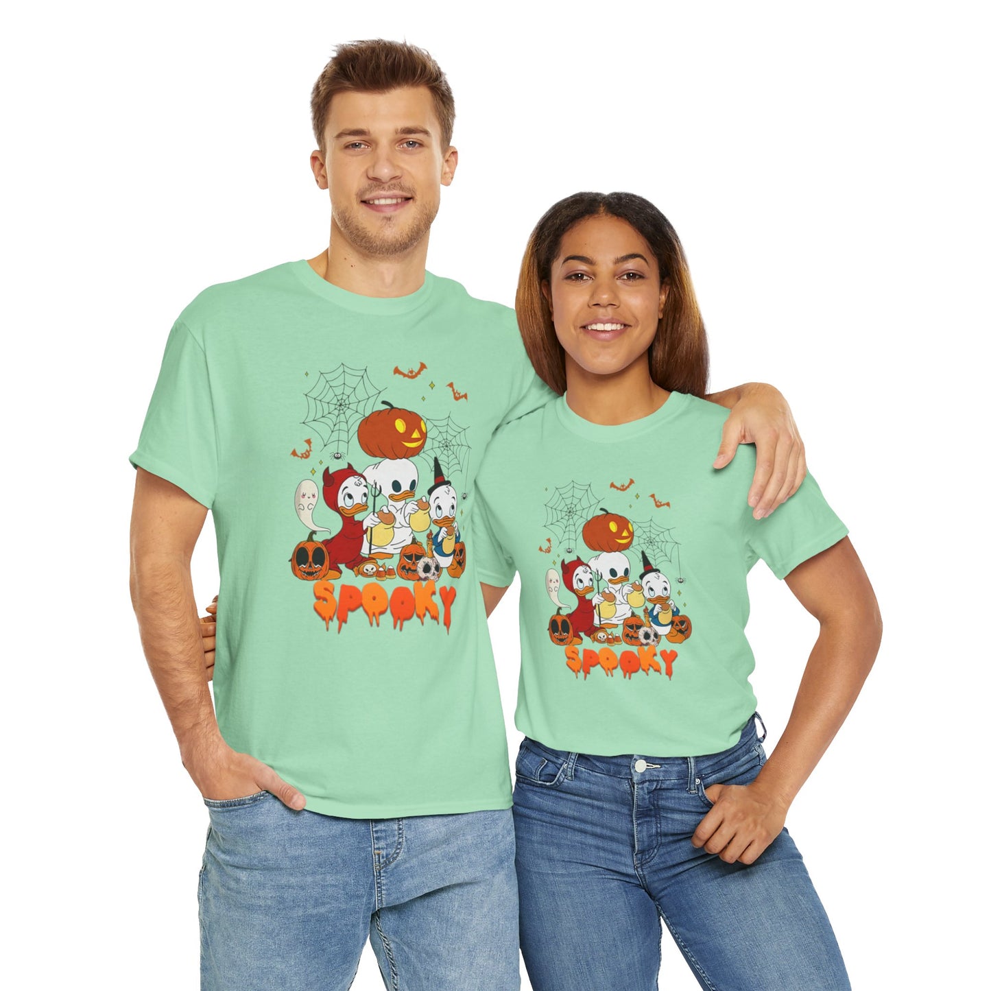 OMNI™ Spooky Halloween Duck Unisex Heavy Cotton T-Shirt