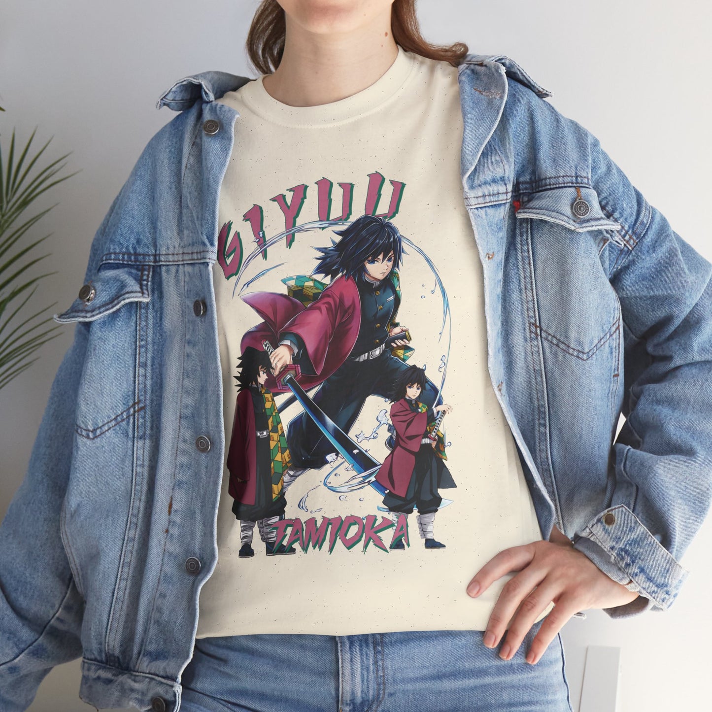 OMNI™ Demon Slayer Water Hashira Giyu Tomioka Unisex Heavy Cotton T-Shirt