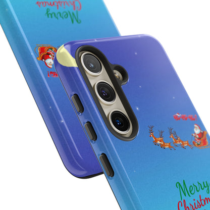 OMNI™ Santa and His Reindeer (Merry Christmas) Starry Night Double Layered Phone Cases