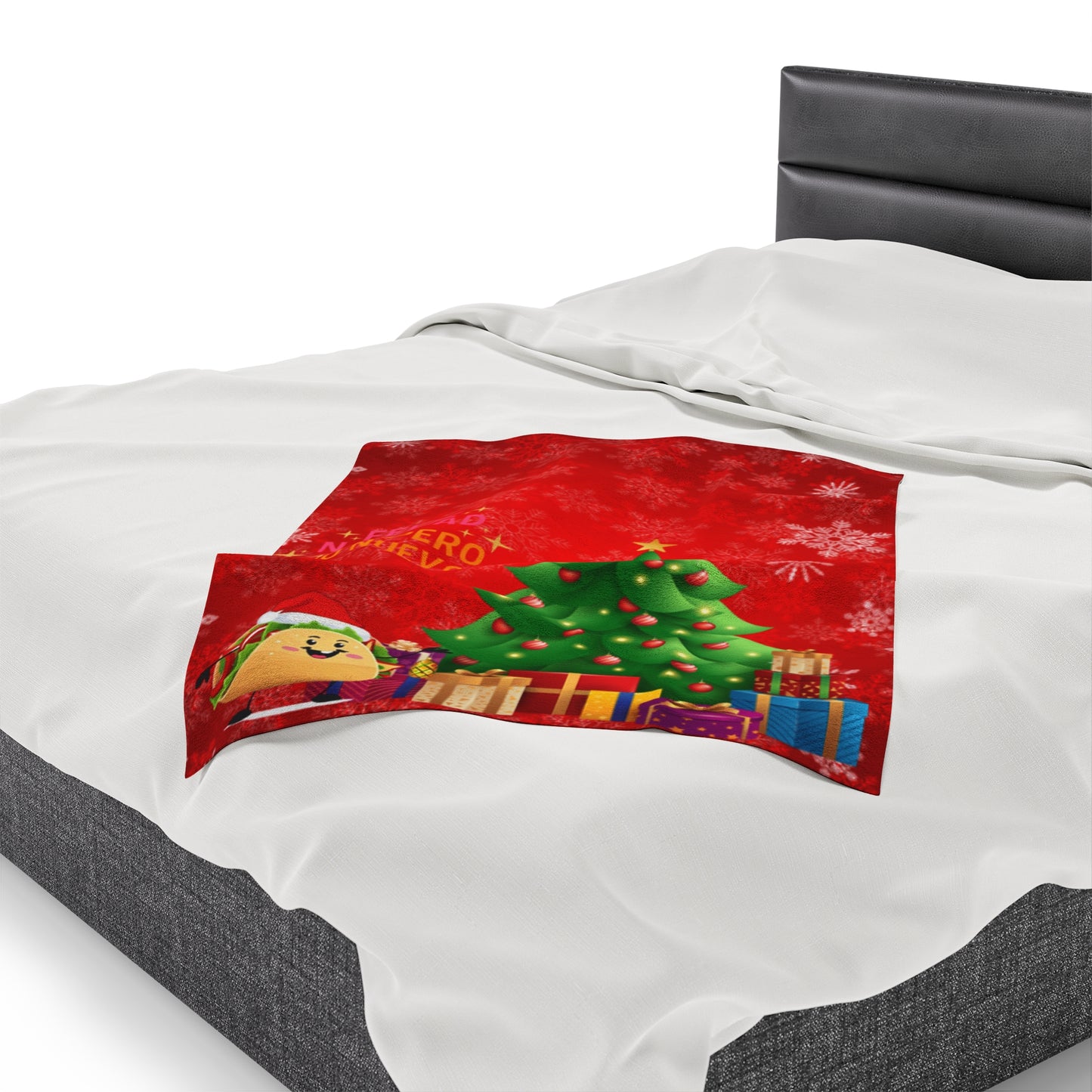 OMNI™ Taco Santa Christmas Holiday Themed Velveteen Plush Blanket