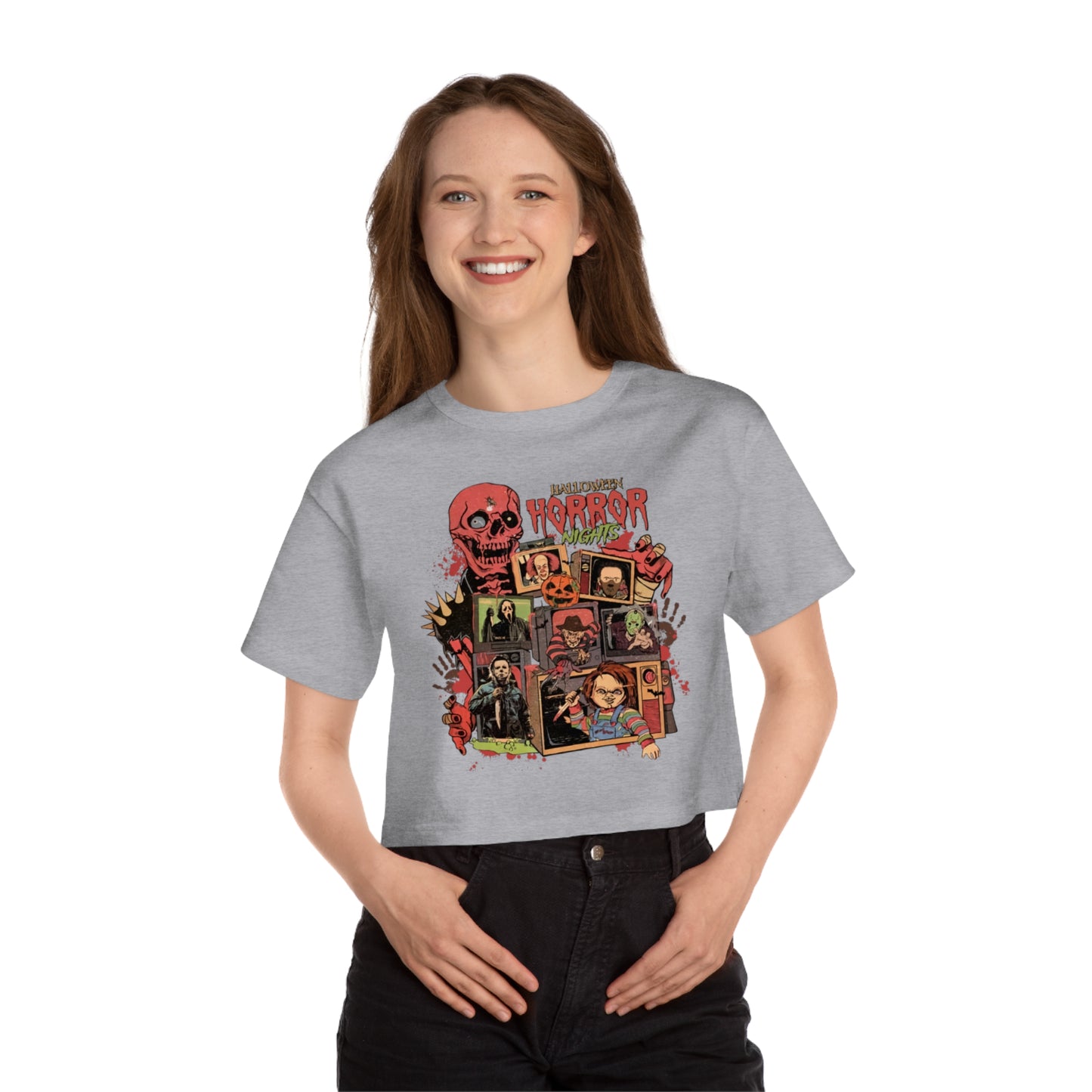 OMNI™ Halloween Horror Nights Champion Women's Heritage Cropped T-Shirt