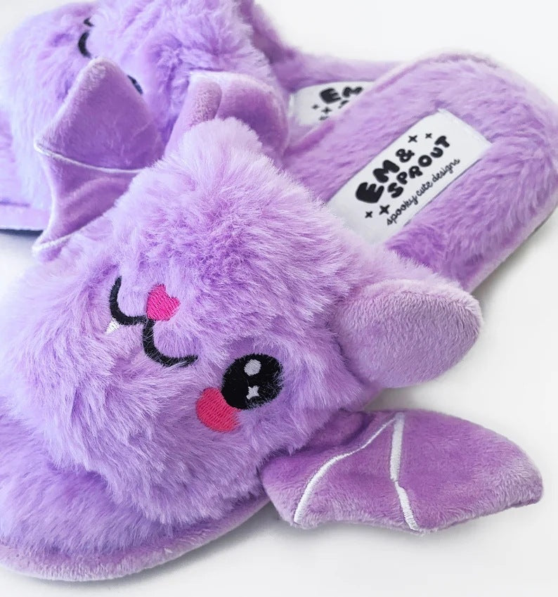 OMNI™ Halloween Plush Bat Slippers