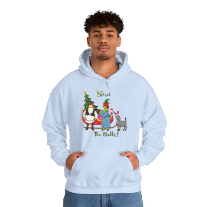 OMNI™ Shrek The Halls! (Shrek Trio: Shrek, Fiona and Donkey) Christmas Themed Unisex Hoodie