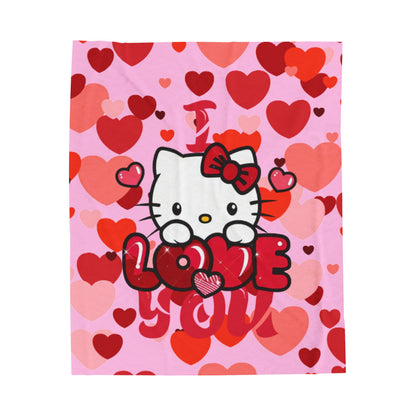 OMNI™ Hello Kitty Valentine's Day Velveteen Plush Blanket