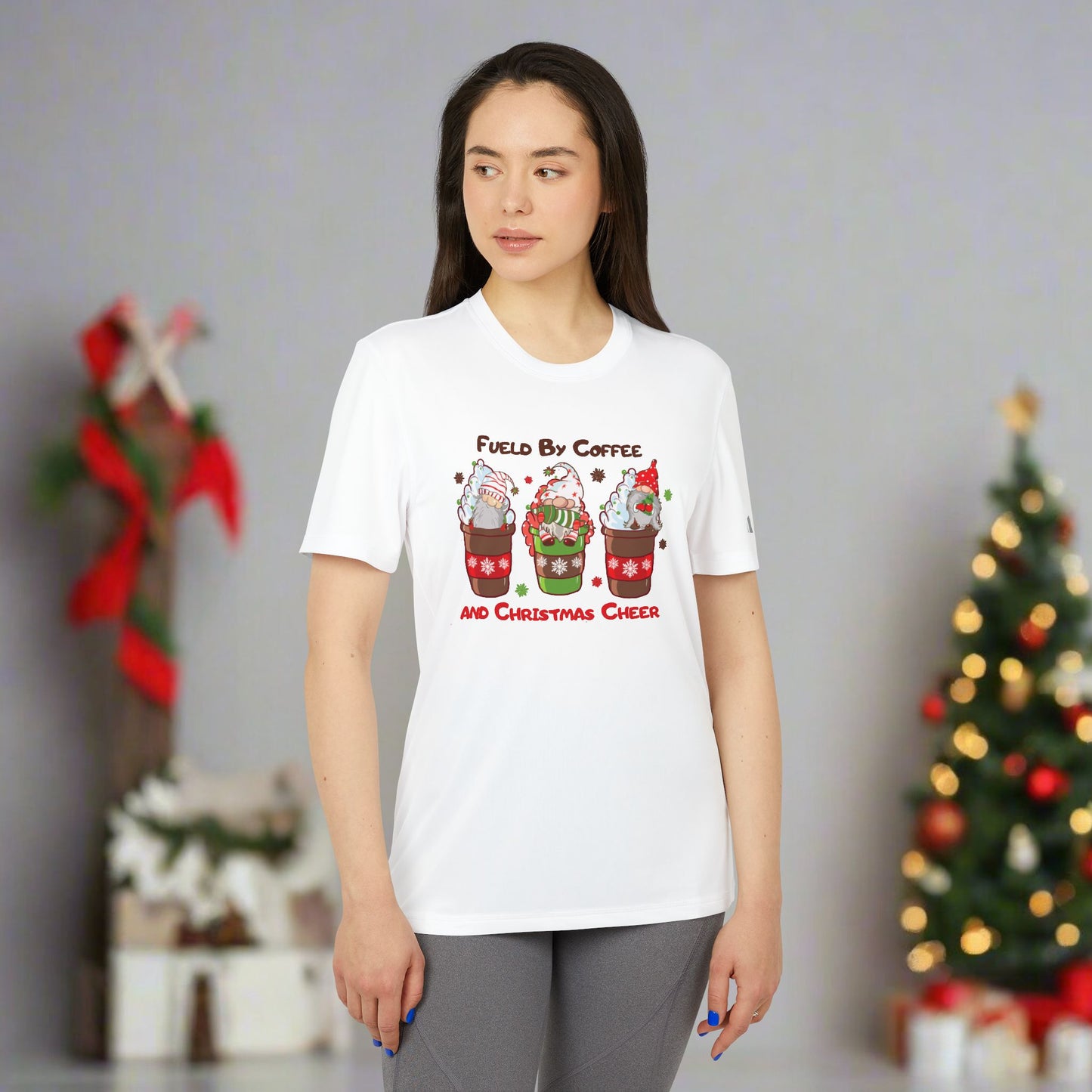 OMNI™ Fueld By Coffee And Christmas Cheer Adidas Unisex Sport T-Shirt