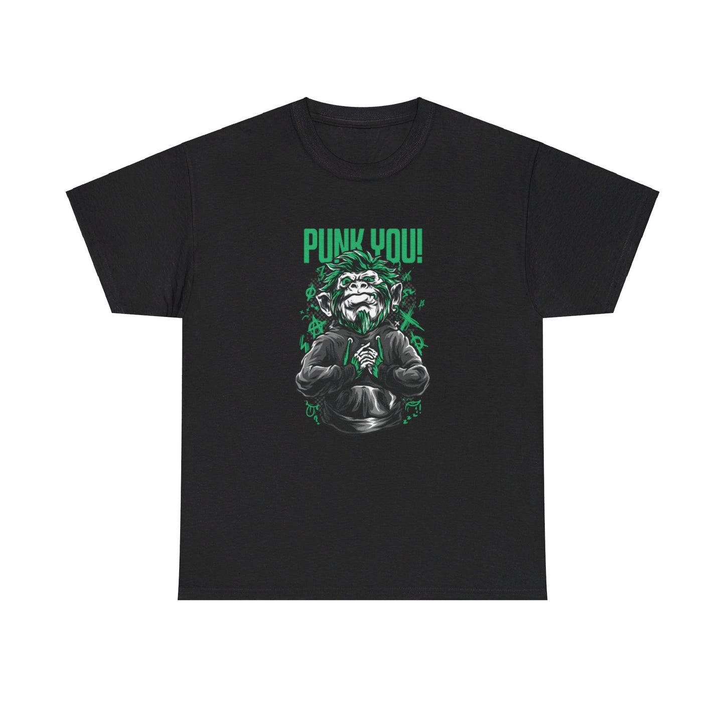 OMNI™ Punk Hipster Monkey Unisex Heavy Cotton T-Shirt