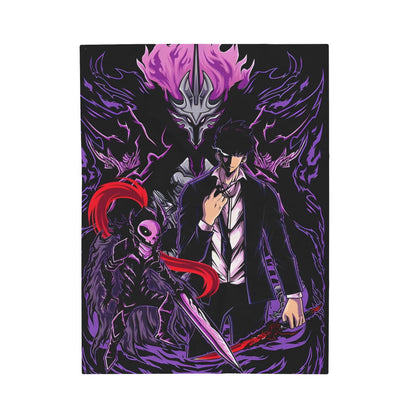 OMNI™ Solo Leveling (Ashborn, Sung Jin Woo and Igris) Velveteen Plush Blanket