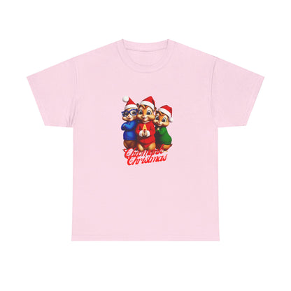 OMNI™ Chipmunk Christmas Unisex Heavy Cotton T-Shirt