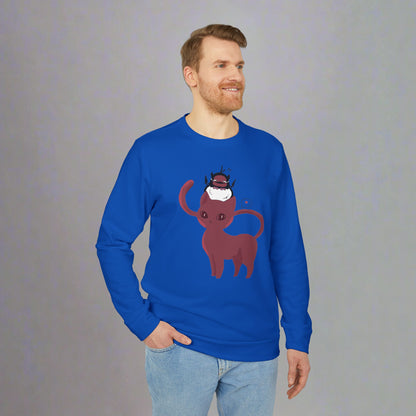 OMNI™ Nero and Rouge Duo Adidas Unisex Fleece Crewneck Sweatshirt