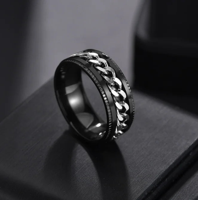 OMNI™ Titanium Stainless Steel Men's Rotating Ring