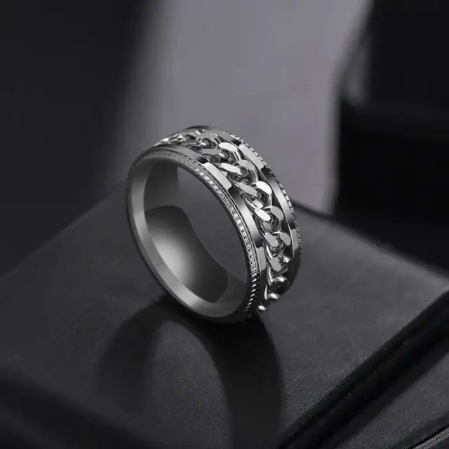 OMNI™ Titanium Stainless Steel Men's Rotating Ring