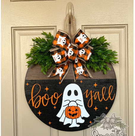 OMNI™ Halloween Themed Wooden Doorplate Decoration