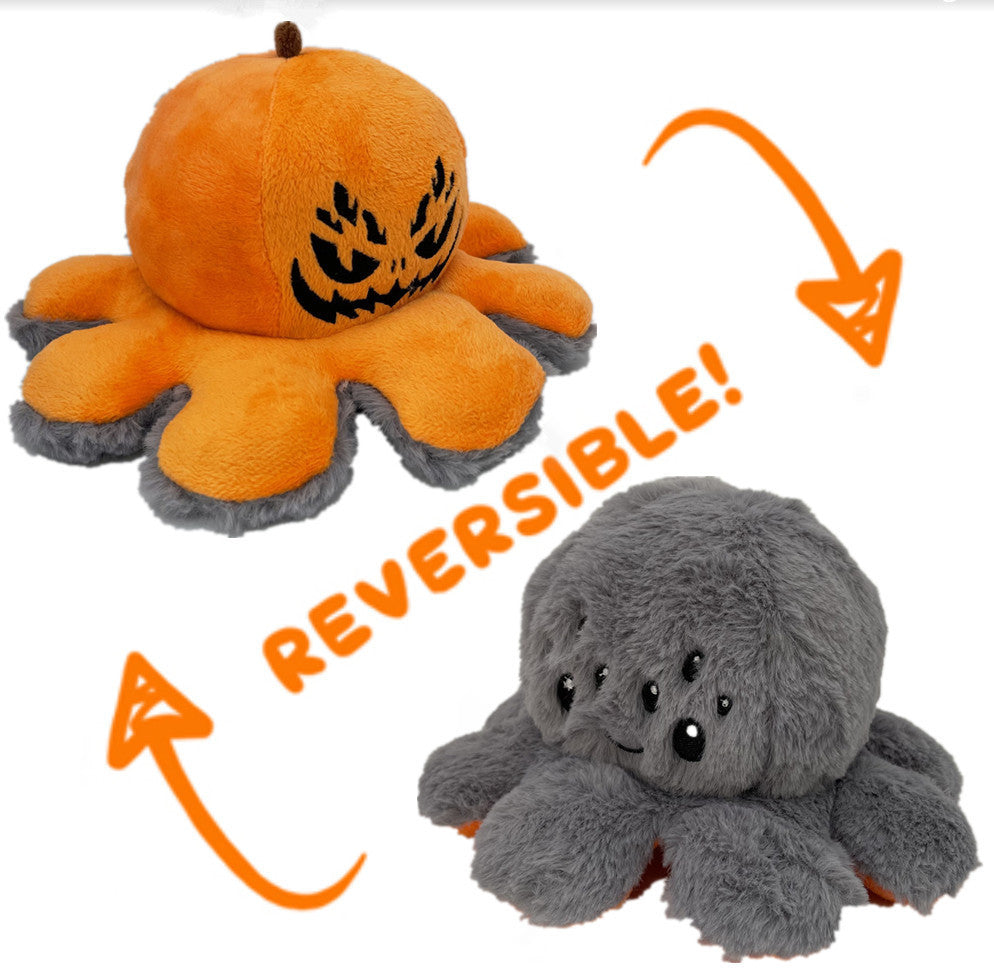 OMNI™ Reversible Halloween Pumpkin Spider Plush Toy