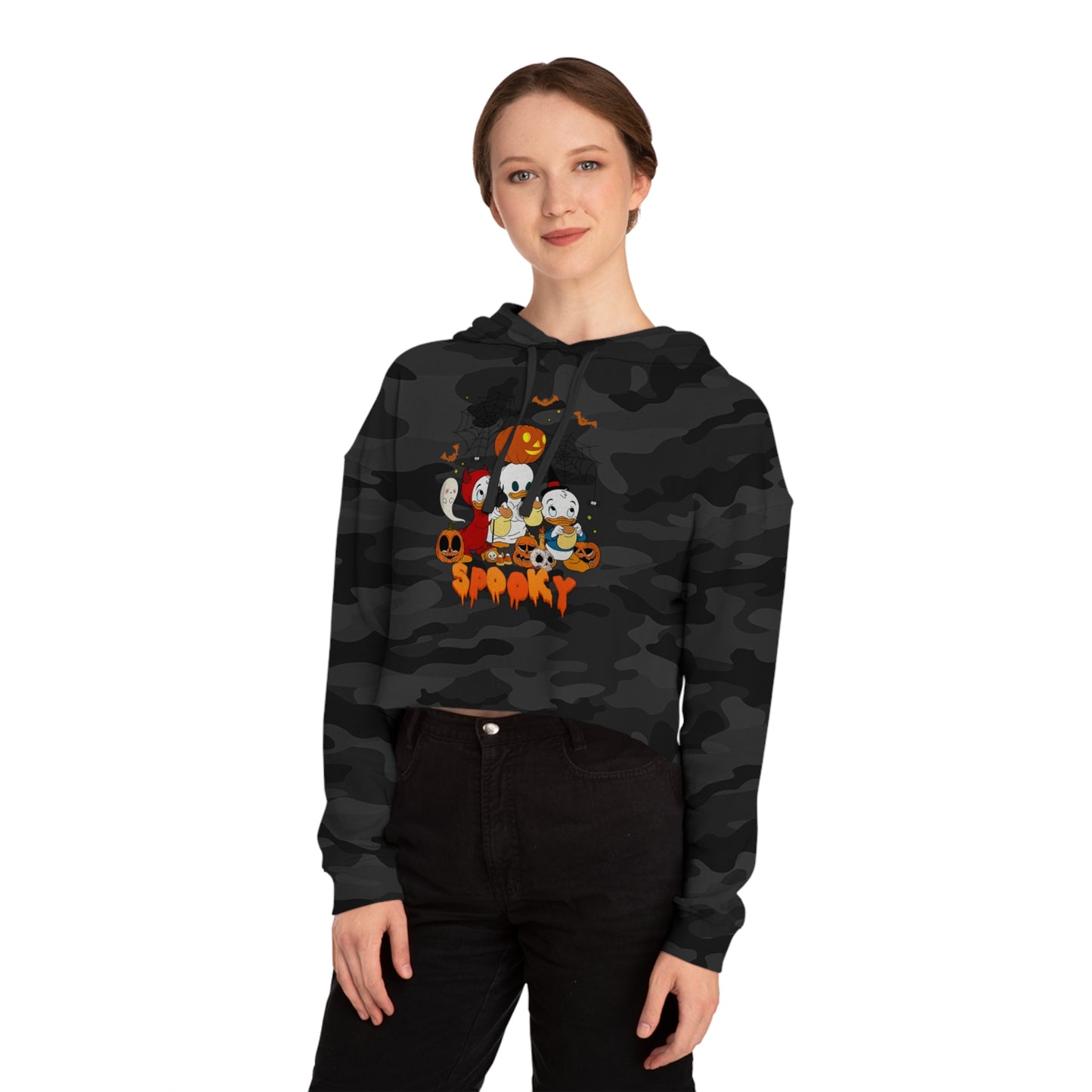 OMNI™ Spooky Halloween Duck Women’s Cropped Hoodie