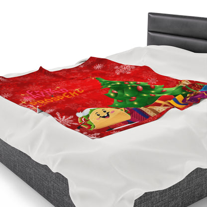 OMNI™ Taco Santa Christmas Holiday Themed Velveteen Plush Blanket