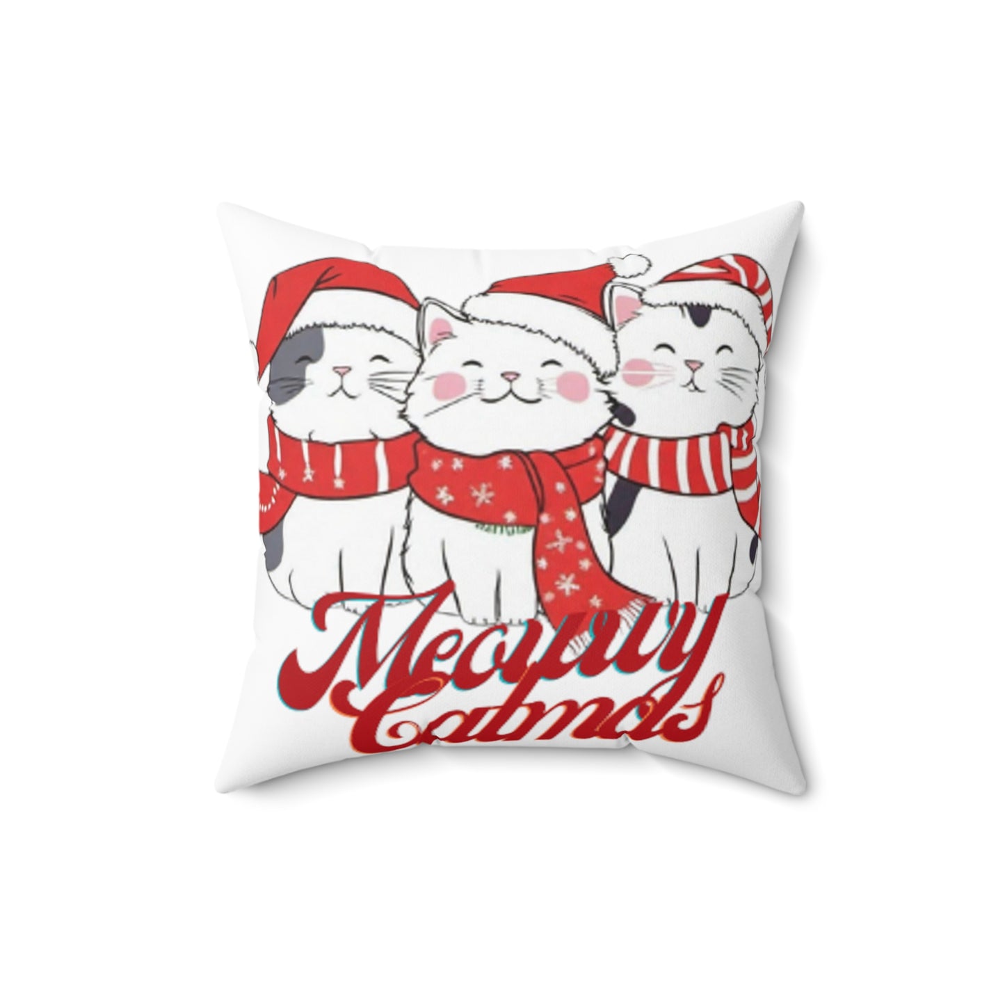 OMNI™ Meowwy Catmas Spun Polyester Square Pillow