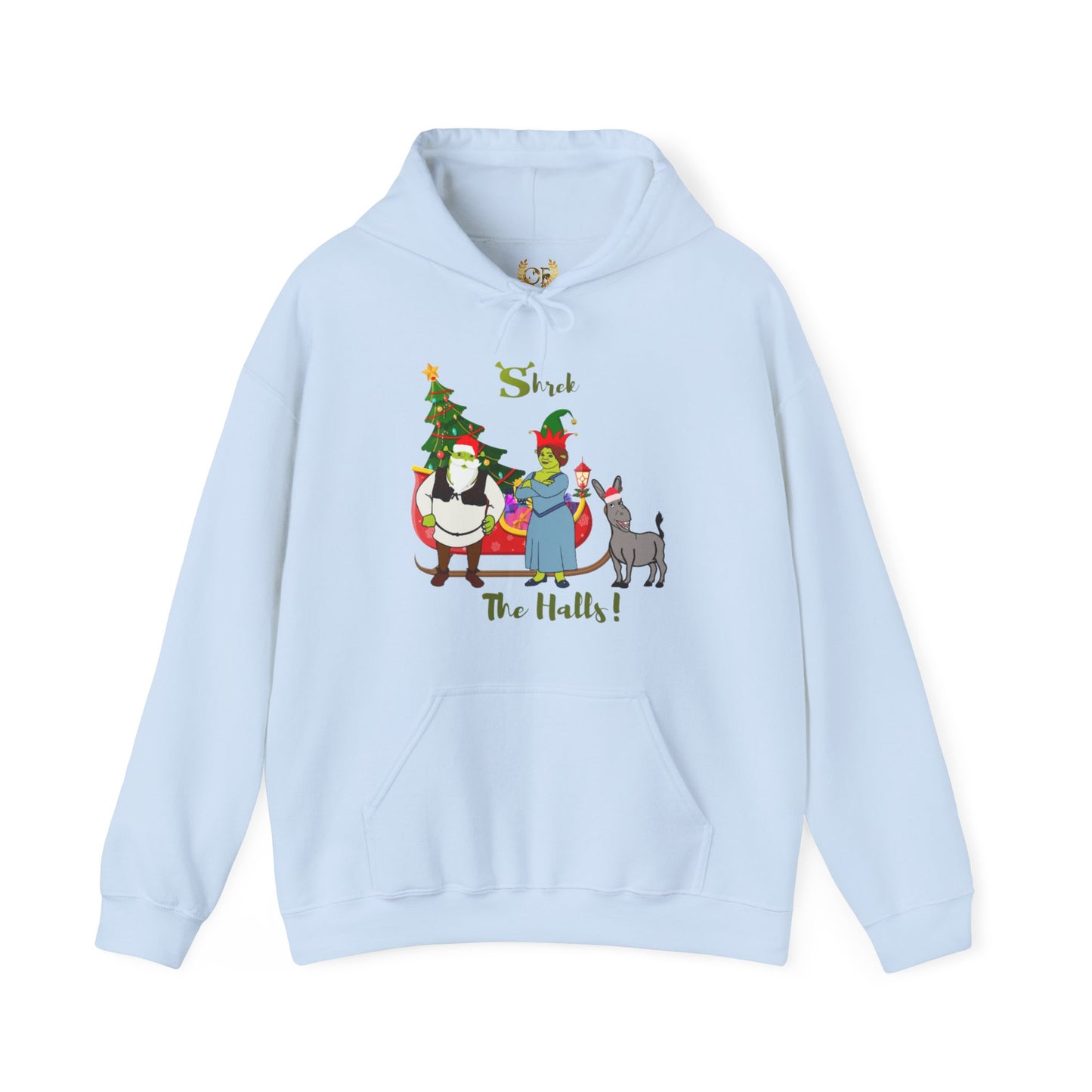 OMNI™ Shrek The Halls! (Shrek Trio: Shrek, Fiona and Donkey) Christmas Themed Unisex Hoodie