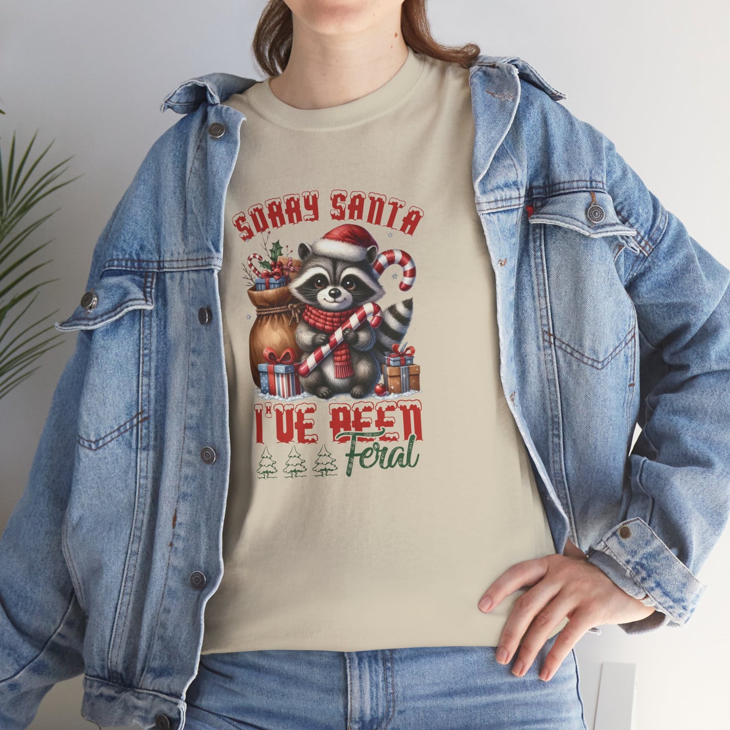 OMNI™ Sorry Santa I've Been Feral Unisex Heavy Cotton T-Shirt