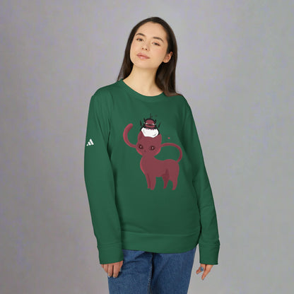OMNI™ Nero and Rouge Duo Adidas Unisex Fleece Crewneck Sweatshirt