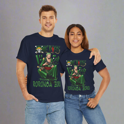 OMNI™ One Piece Pirate Hunter Roronoa Zoro Unisex Heavy Cotton T-Shirt