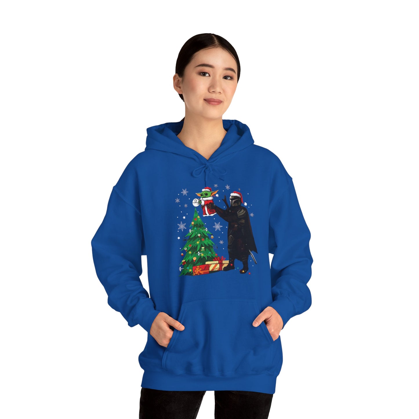 OMNI™ Star Wars Mandalorian and Baby Yoda Christmas Themed Unisex Hoodie