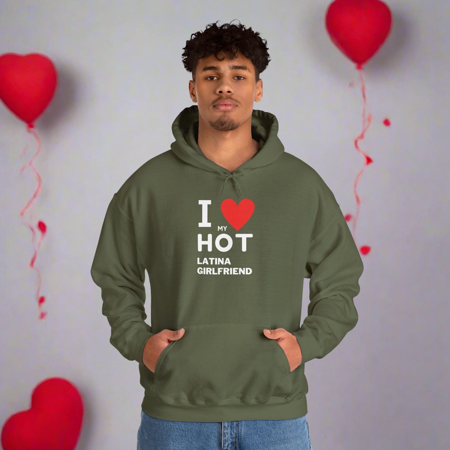 OMNI™ I Love My Hot Latina Girlfriend Men's Heavy Blend Hoodie