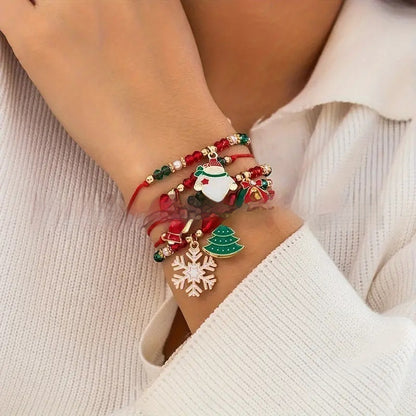 OMNI™ 5 Piece Christmas Themed Beaded Bracelet Set