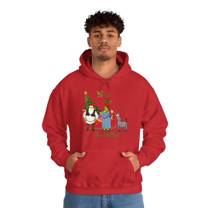 OMNI™ Shrek The Halls! (Shrek Trio: Shrek, Fiona and Donkey) Christmas Themed Unisex Hoodie