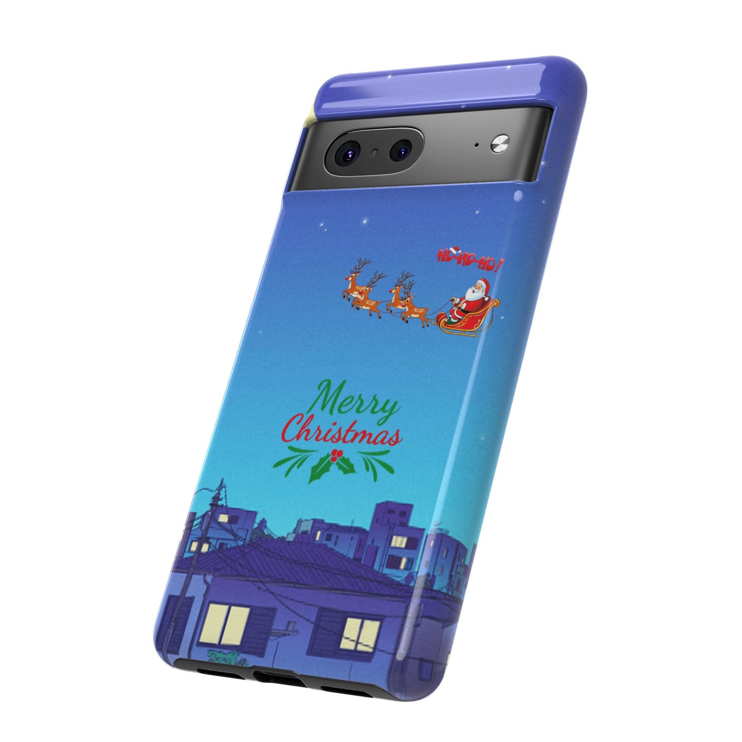 OMNI™ Santa and His Reindeer (Merry Christmas) Starry Night Double Layered Phone Cases